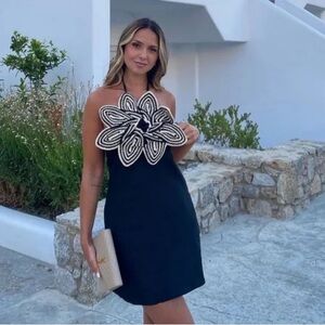 Zara Flower Crochet Dress small